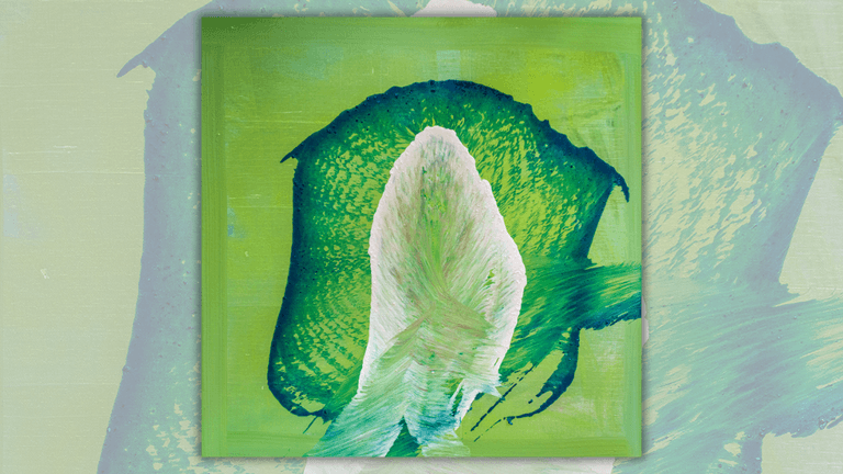 Abstract artwork by Ritu Raj, blending innovative techniques with traditional Indian modernism to create multi-dimensional, sensory art experiences.