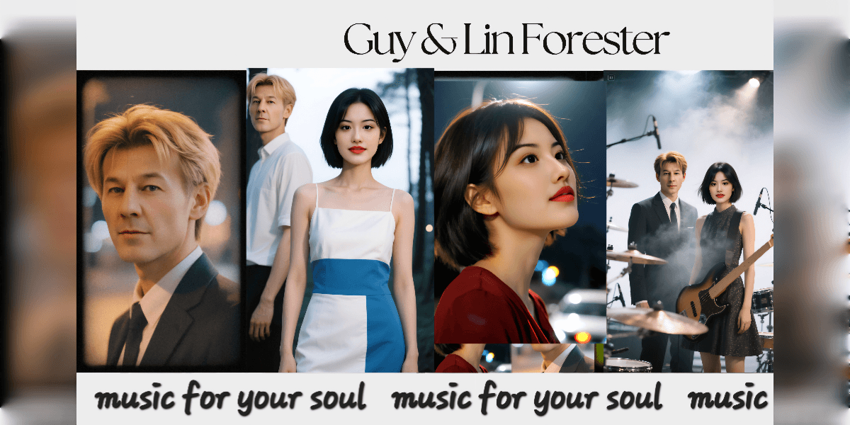 Guy and Lin Forester, a dynamic musical duo blending powerful vocals and storytelling.