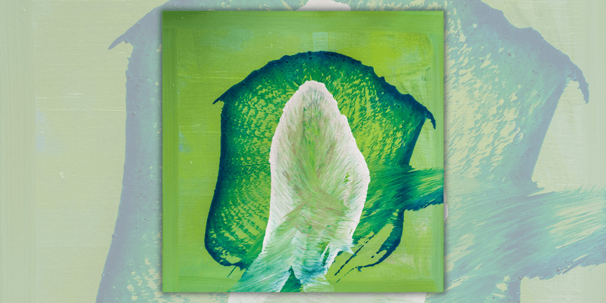 Abstract artwork by Ritu Raj, blending innovative techniques with traditional Indian modernism to create multi-dimensional, sensory art experiences.